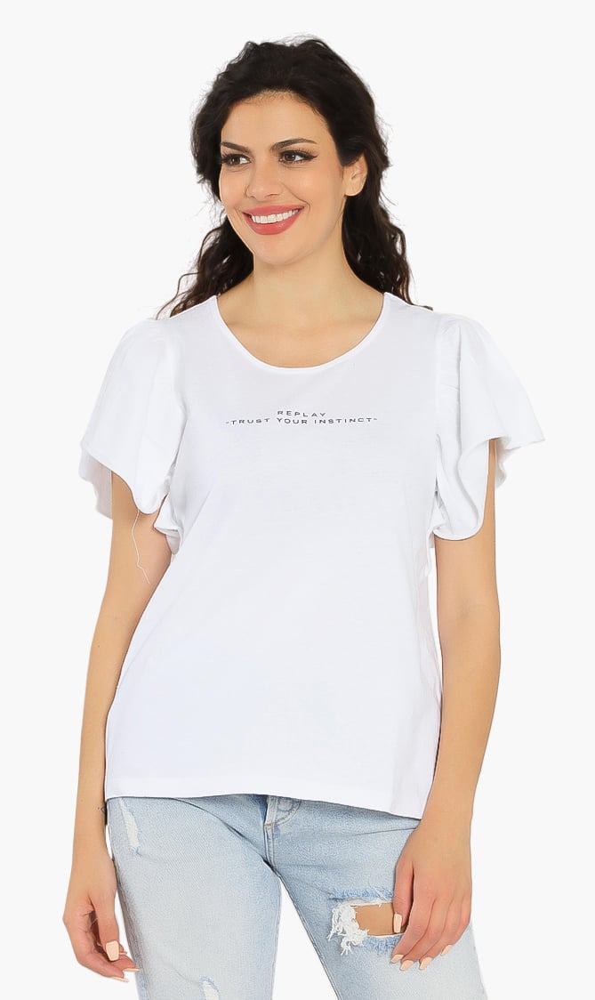 

Trust Your Instinct Print T-shirt, White