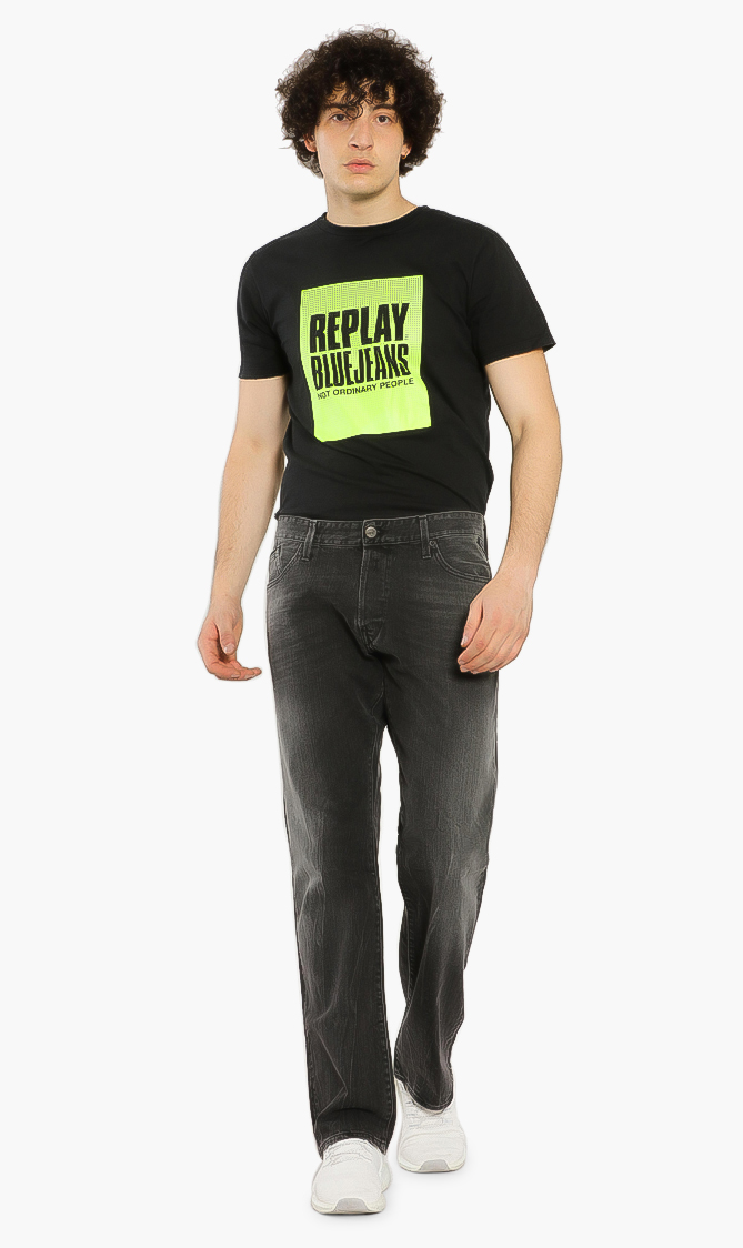 Coated Black Regular Slim Jeans