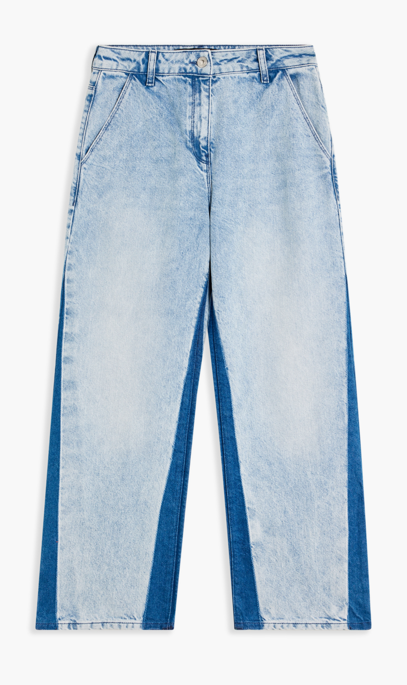 

Karl Lagerfeld Blue Klxav Colorblock Denim Pants for Women | The Deal Outlet