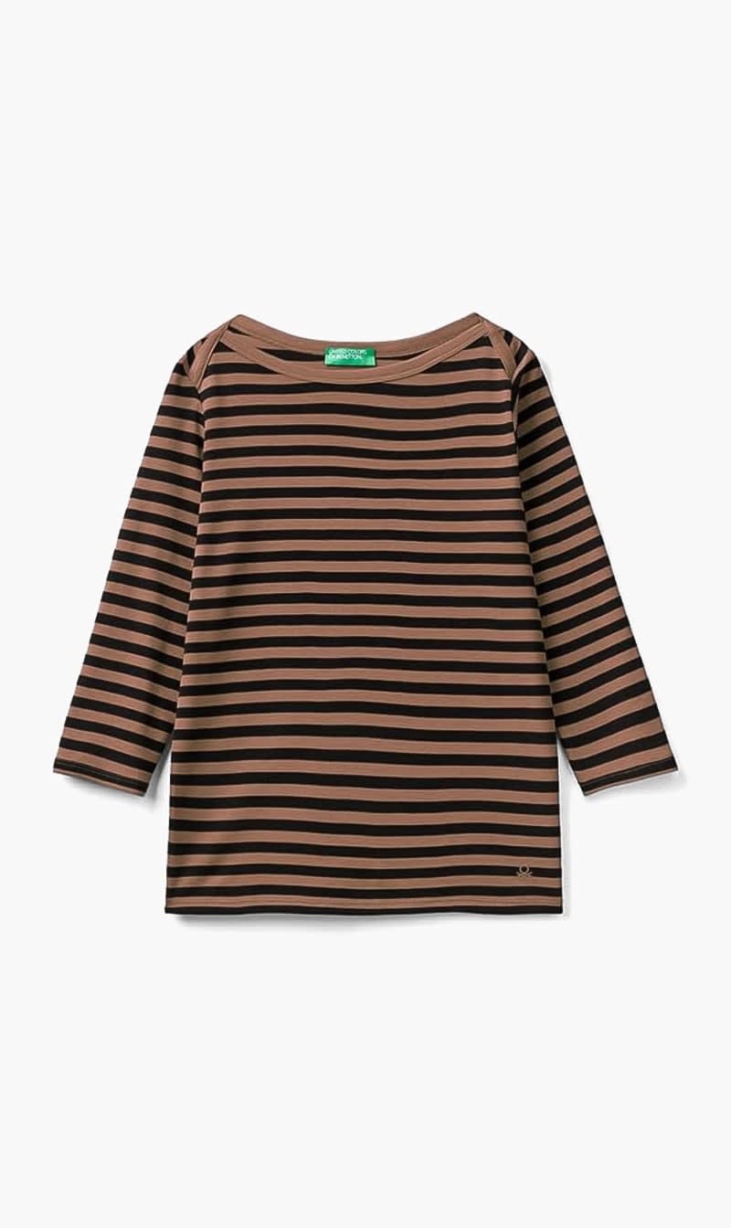 Beige United Colors Of Benetton Red Striped T-shirt for Women