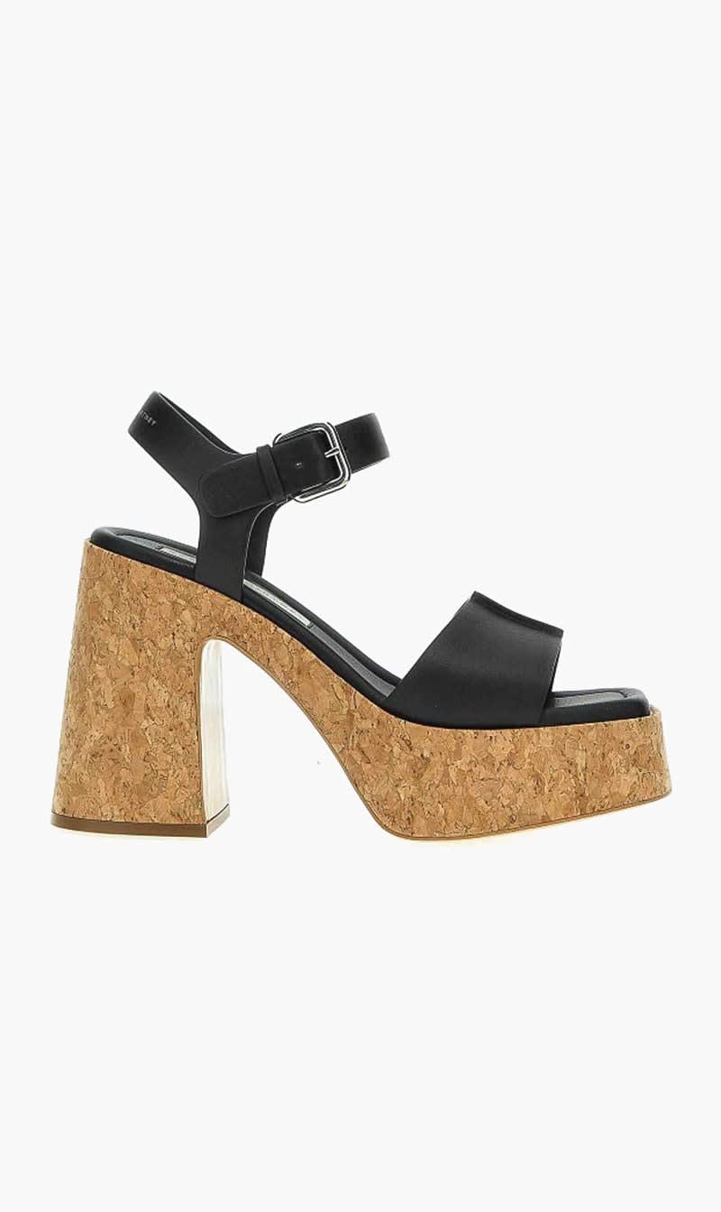 Stella Mc Cartney Black Skyla Buckled Platform Sandals for Women