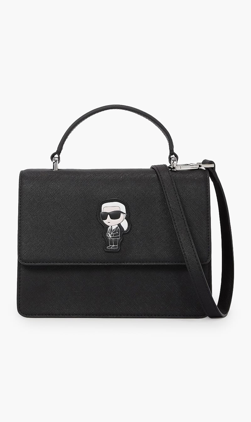 

Karl Lagerfeld Black Ikon Crossbody Bag for Women | The Deal Outlet