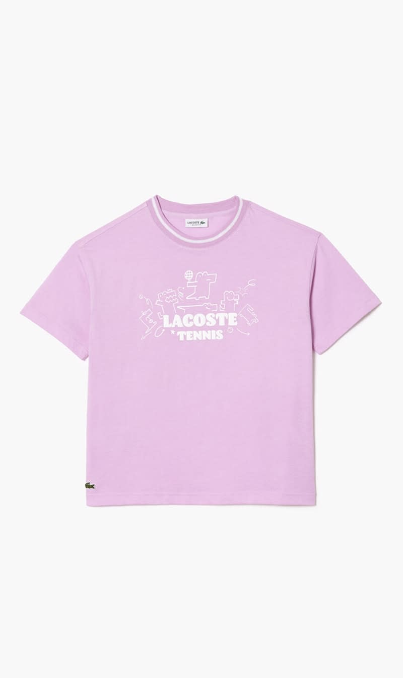 

Lacoste Pink Croc Print Cotton Jersey T-shirt for Boys | The Deal Outlet