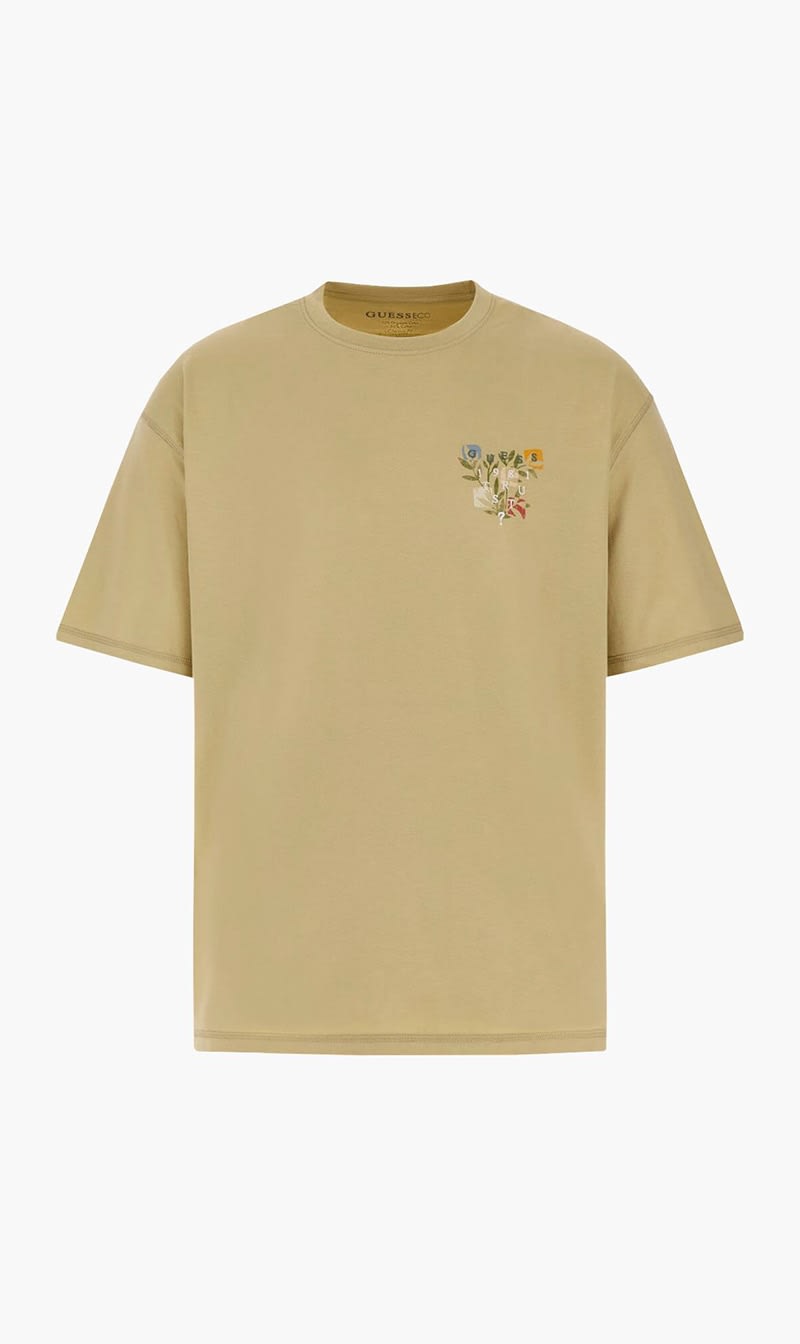 

Guess Brown Ss Cn Small Abstract Flower Lo for Men | The Deal Outlet