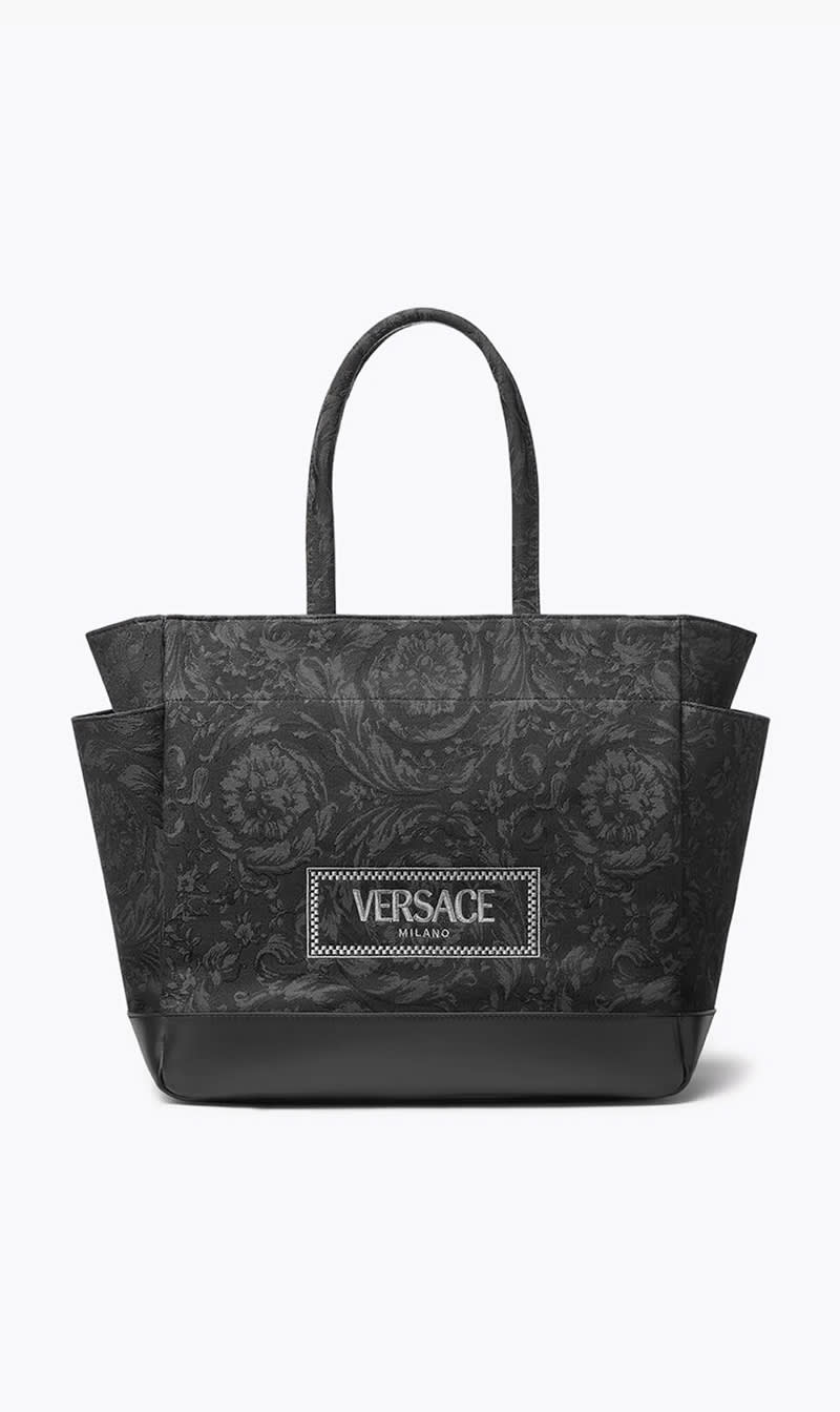 

Versace Black Barocco Athena Baby Changing Mat Bag for Girls | The Deal Outlet
