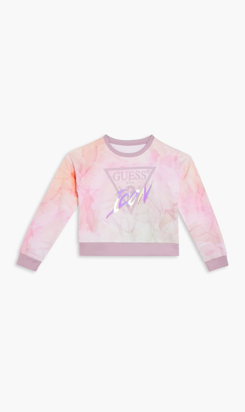 

Guess Pink Ls Active Top - Ic2 French Terry 290gsm for Girls | The Deal Outlet
