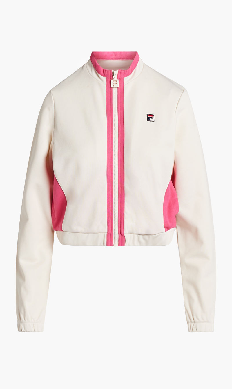 

Fila Pink Colour Block Zip Through Track Jacket for Women | The Deal Outlet