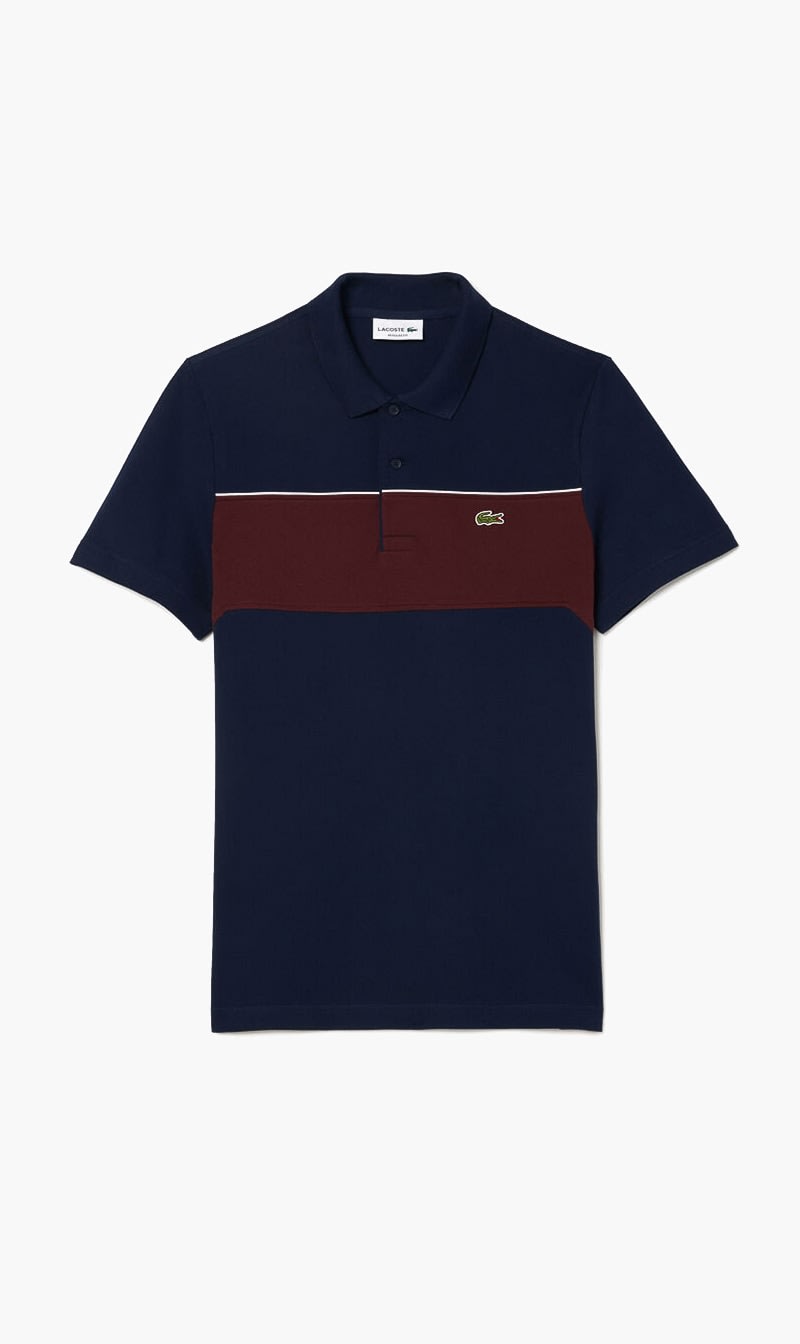 Lacoste Blue Regular Fit Colour-block Polo Shirt for Men