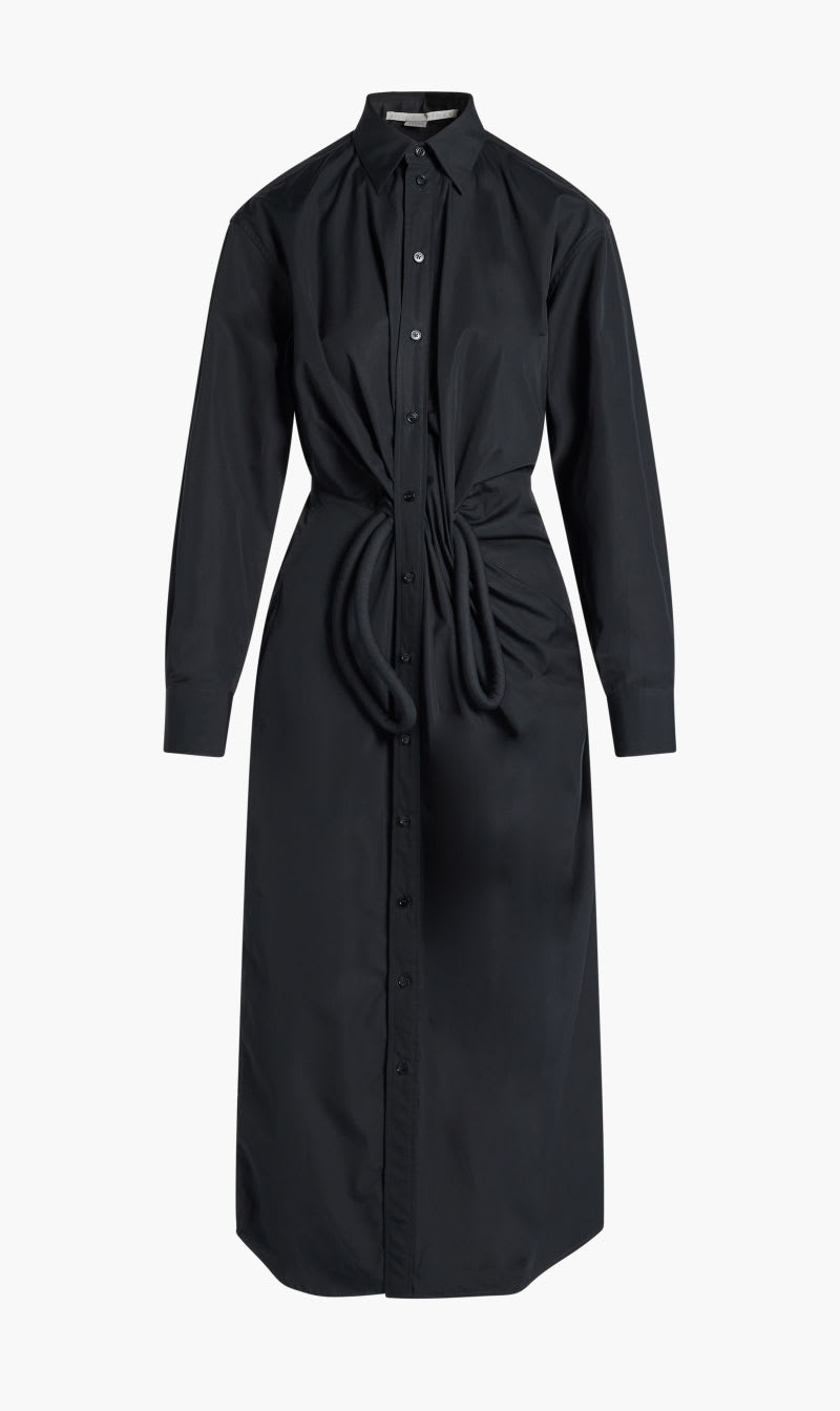 

Stella Mc Cartney Black Bow Detailed Shirt Dress for Women | The Deal Outlet