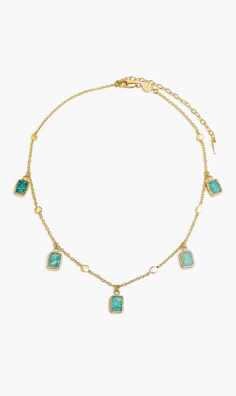 Missoma Green Lena Charm Choker for Women
