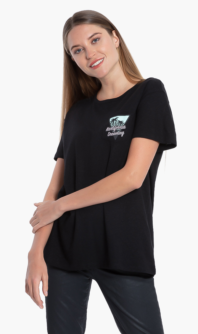 

Karl Lagerfeld Kalifornia Linen Pocket T-shirt