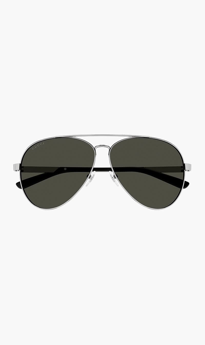 Gucci Grey Full Rim Aviator Sunglasses for Men