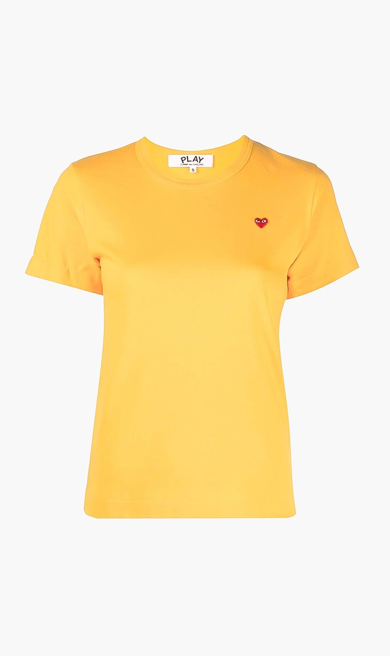 

Play Mini Heart Patch T-shirt, Yellow
