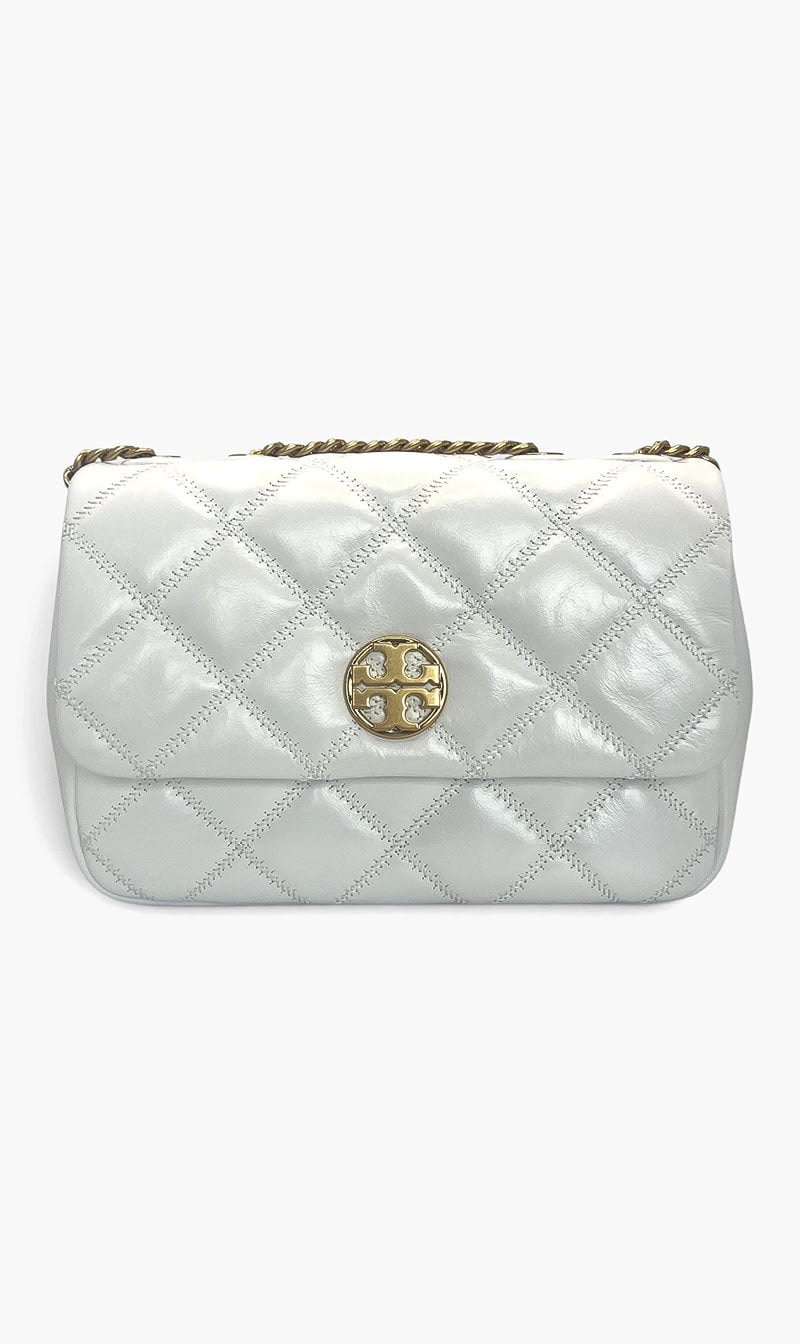 White Willa Glazed Small Shoulder Bag for Women