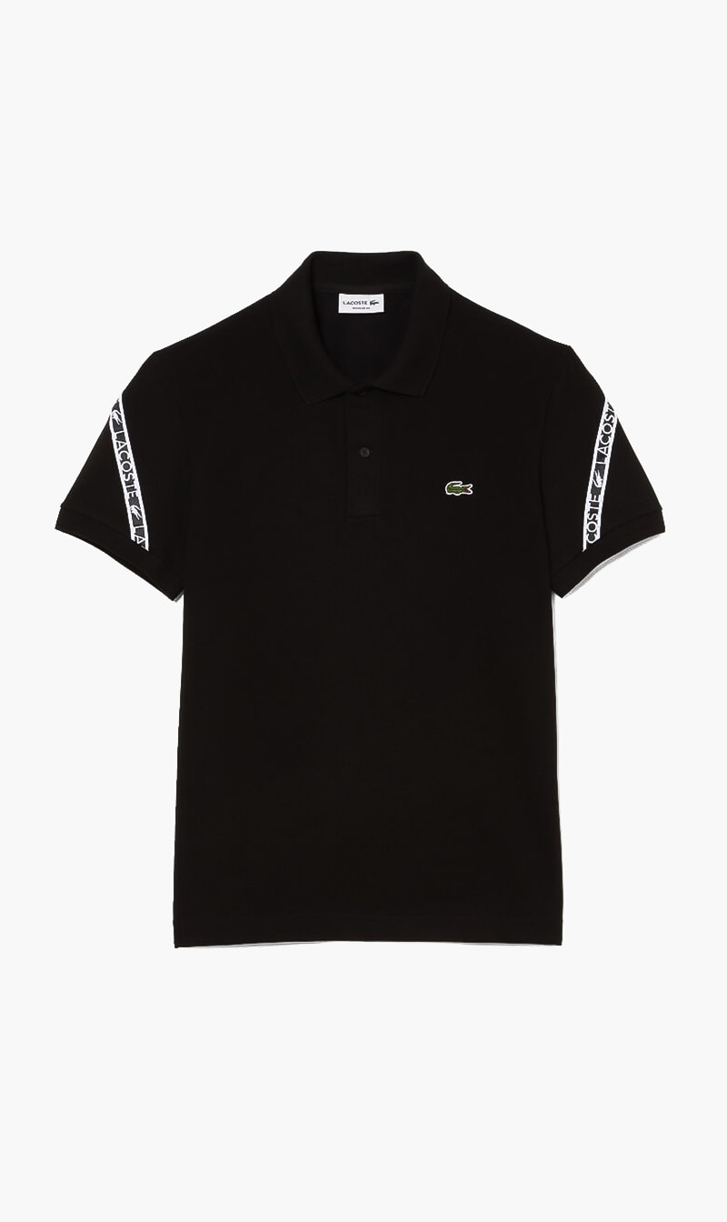 

Regular Fit Stretch Mini Piqué Polo Shirt, Black