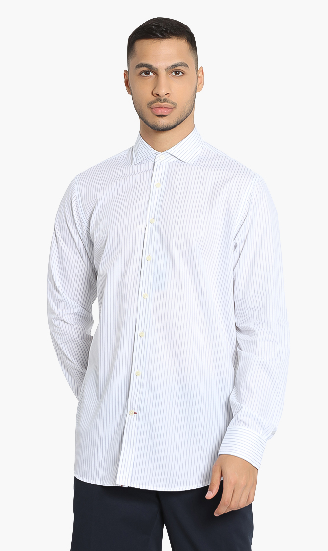 

Hackett London Lemoine Engineered Stripe Classic Fit Shirt