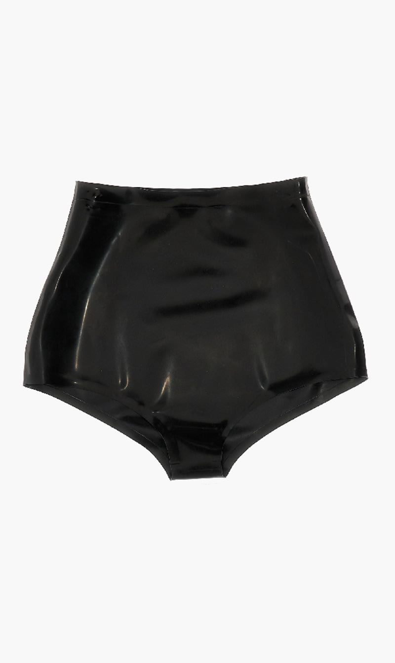 

Maison Margiela Black Backstitch Latex Panties for Women | The Deal Outlet