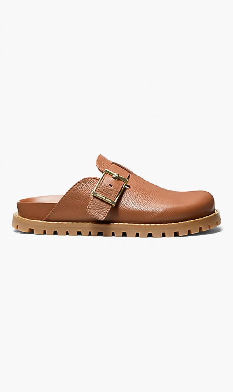 

Michael Kors Brown Easton Flat Clog for Women | The Deal Outlet