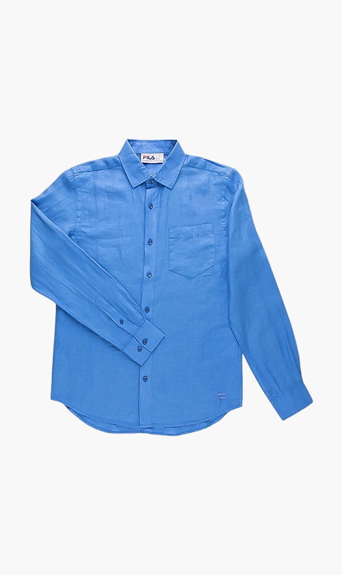 

Raven Tonal Embroidered Logo Shirt, Blue