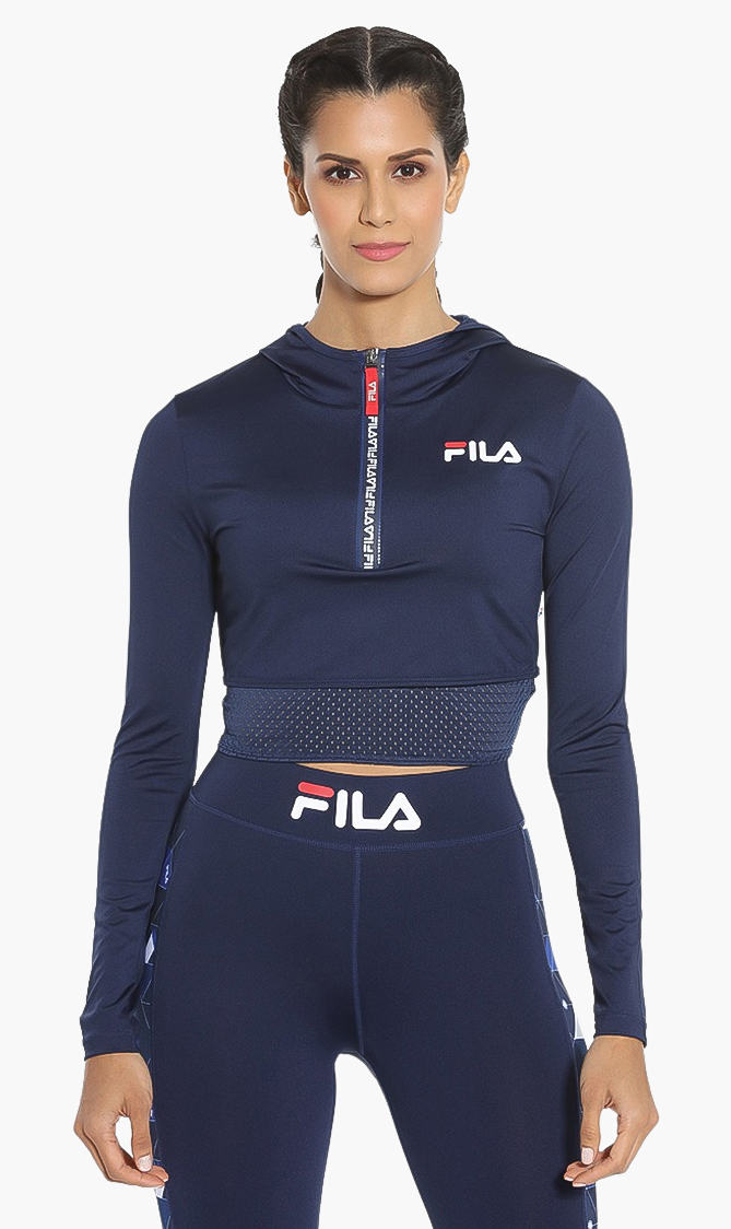 

Lilly Mesh Combo Hoodie, Blue