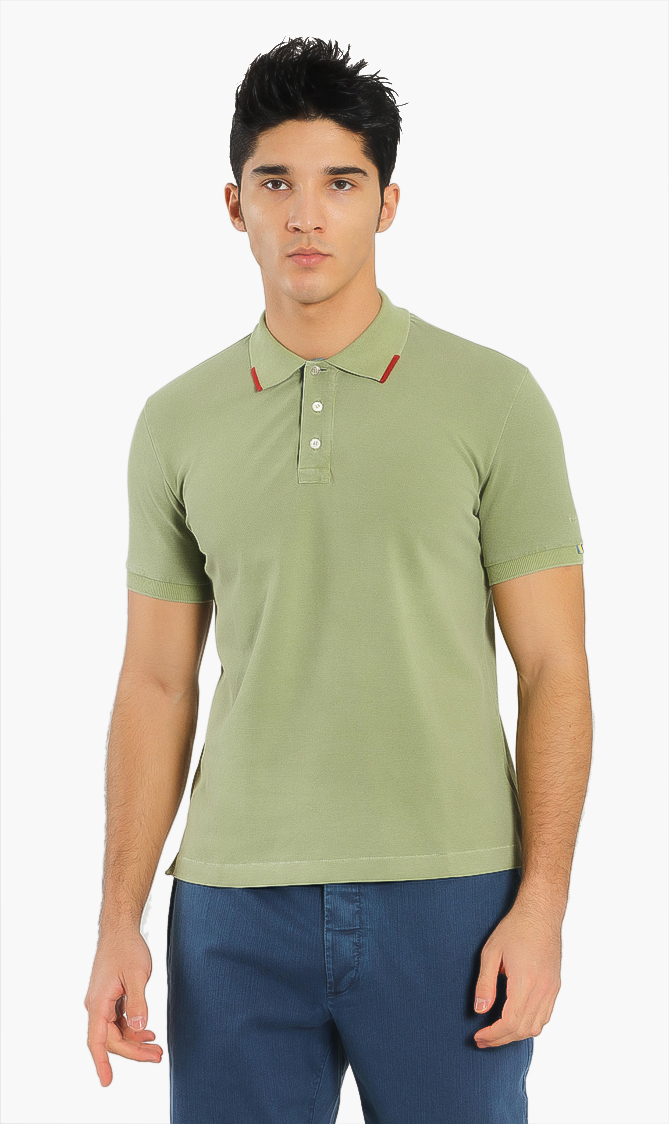 

Jacob Cohen Contrast Piped Collar Polo Shirt