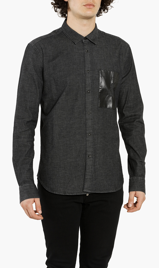 

Karl Lagerfeld Logo Pocket Denim Shirt