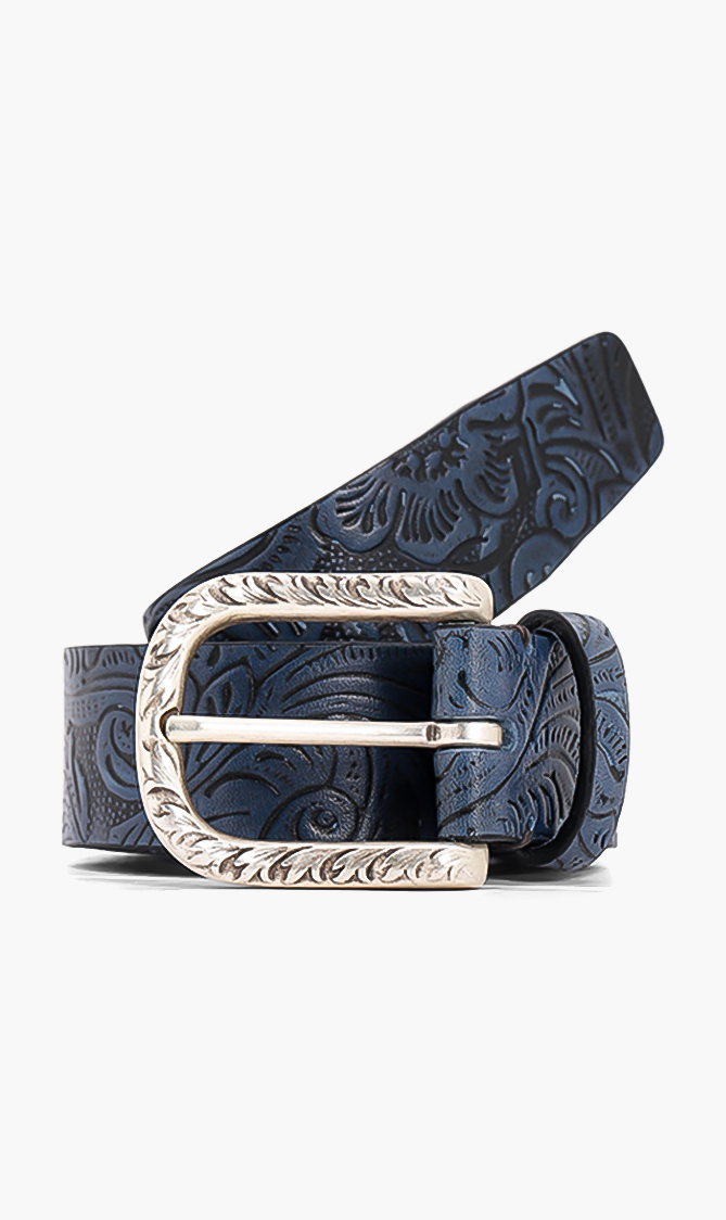 

Jacob Cohen Flower Jacquard Leather Belt