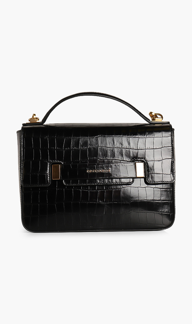 

COCCINELLE Croc Leather Crossbody Bag