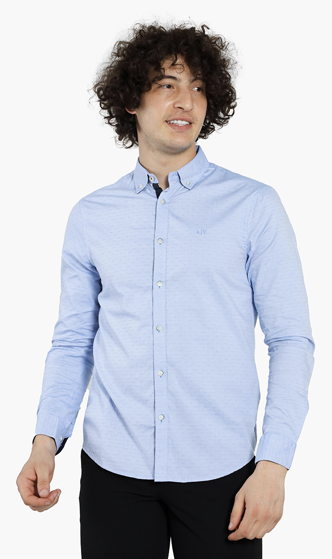 

Emporio Armani Regular Fit Jacquard Long Sleeves Shirt