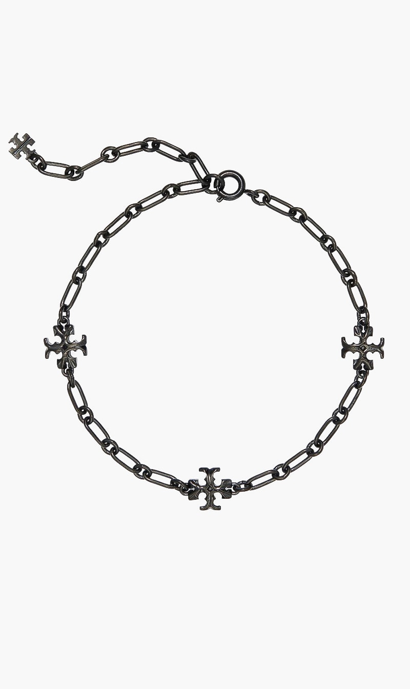 

Tory Burch Black Roxanne Delicate Chain Bracelet for Women | The Deal Outlet