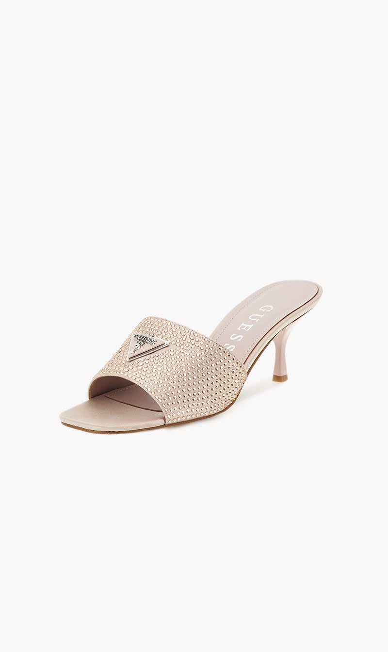 

Guess Pink Ramadan Rhinestones Heel Sandals for Women | The Deal Outlet