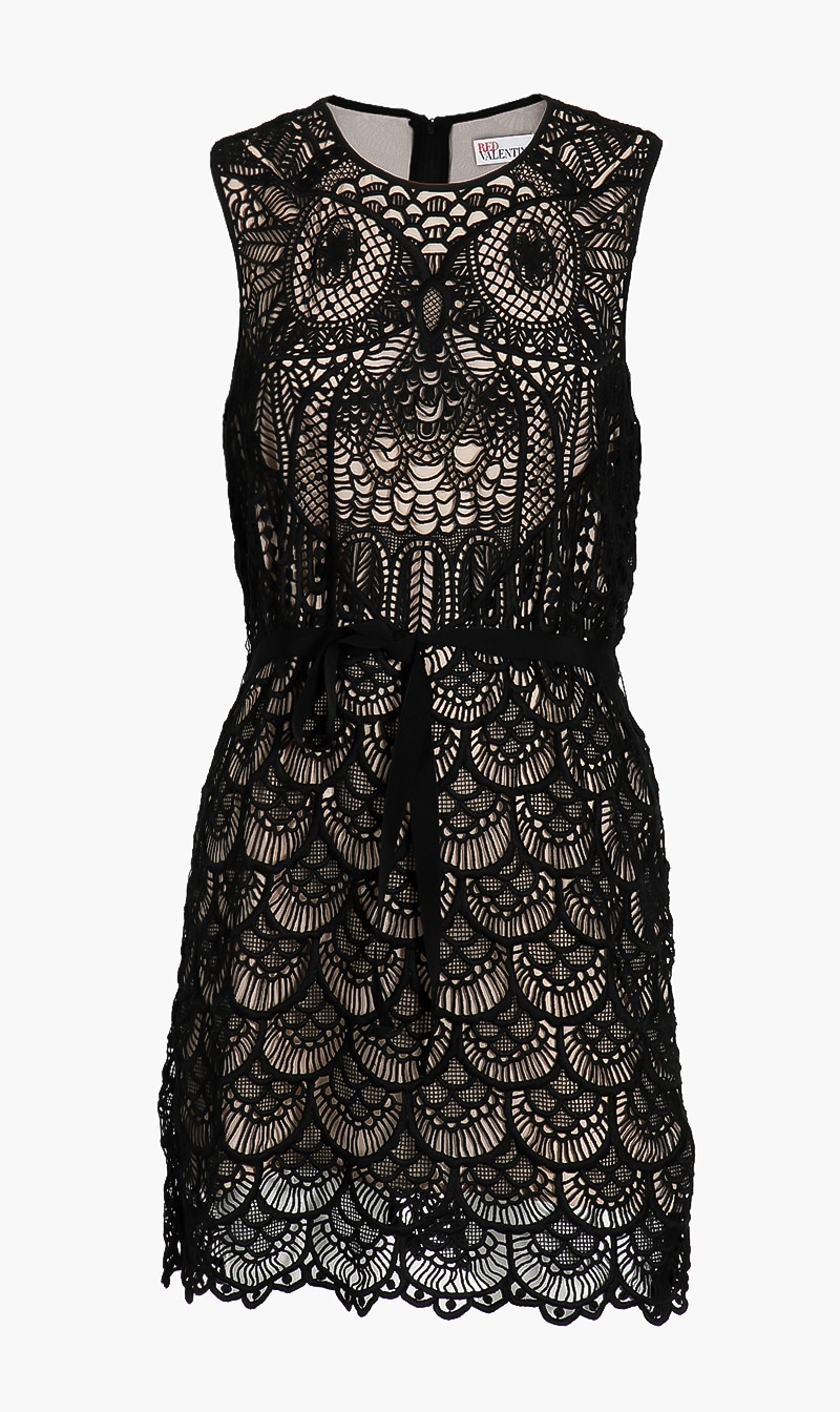 

Red Valentino Straight Fit Macrame Dress
