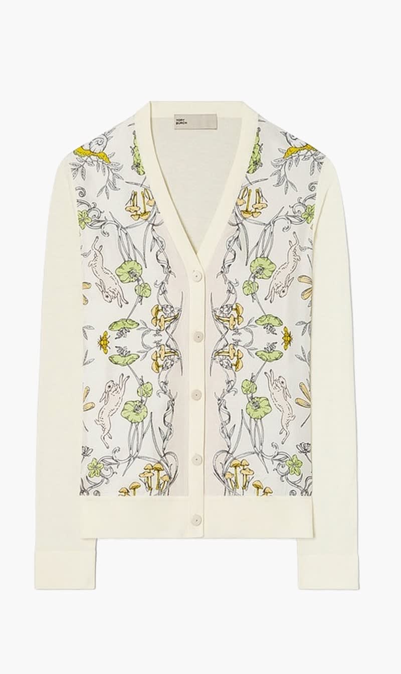 

Tory Burch White Wool Cardigan for Women | The Deal Outlet