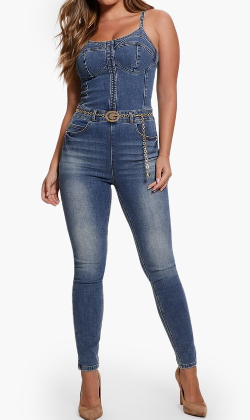 

Guess Blue G-belt Jumpsuit for Women | The Deal Outlet