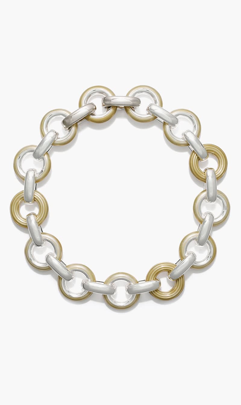 

Tory Burch Silver Donut Necklace for Women | The Deal Outlet