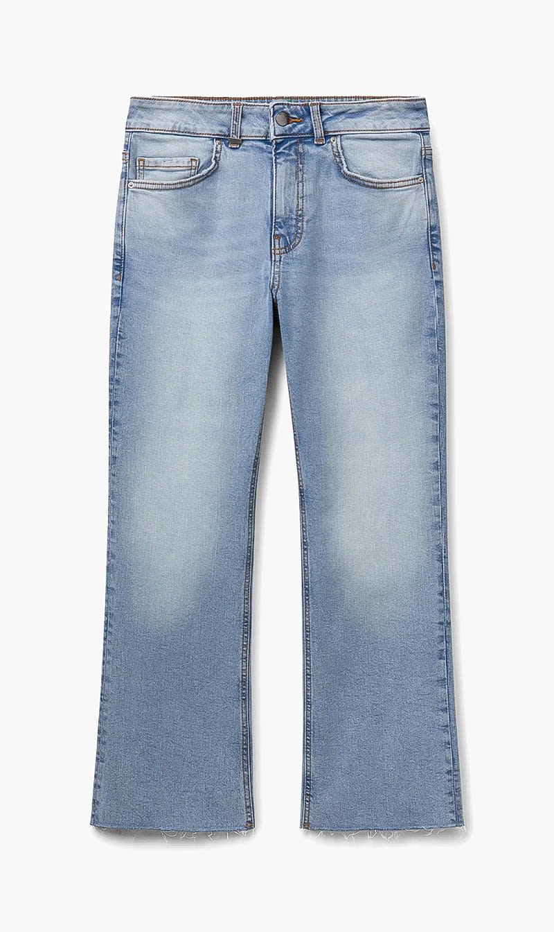 

United Colors Of Benetton Light Blue Cotton Cropped Jeans for Women
