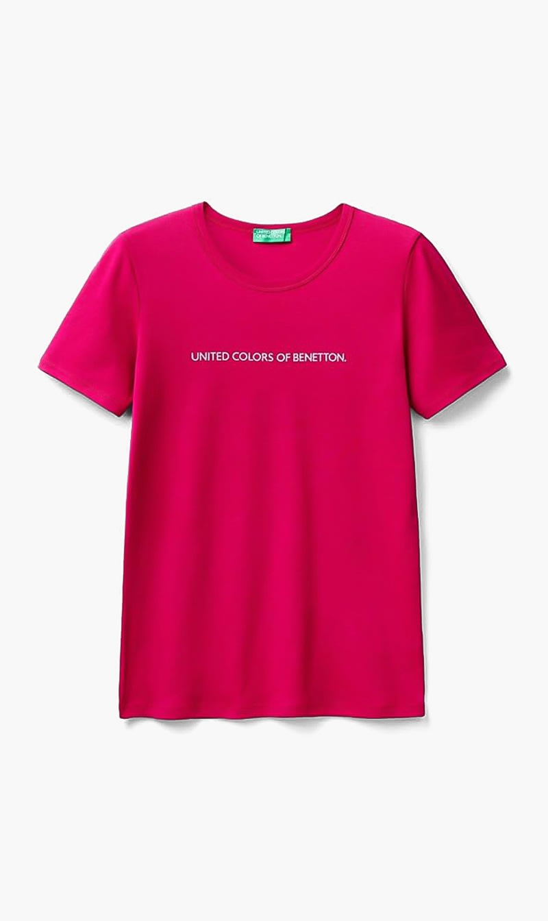 United Colors Of Benetton Red Cotton T-shirt for Women