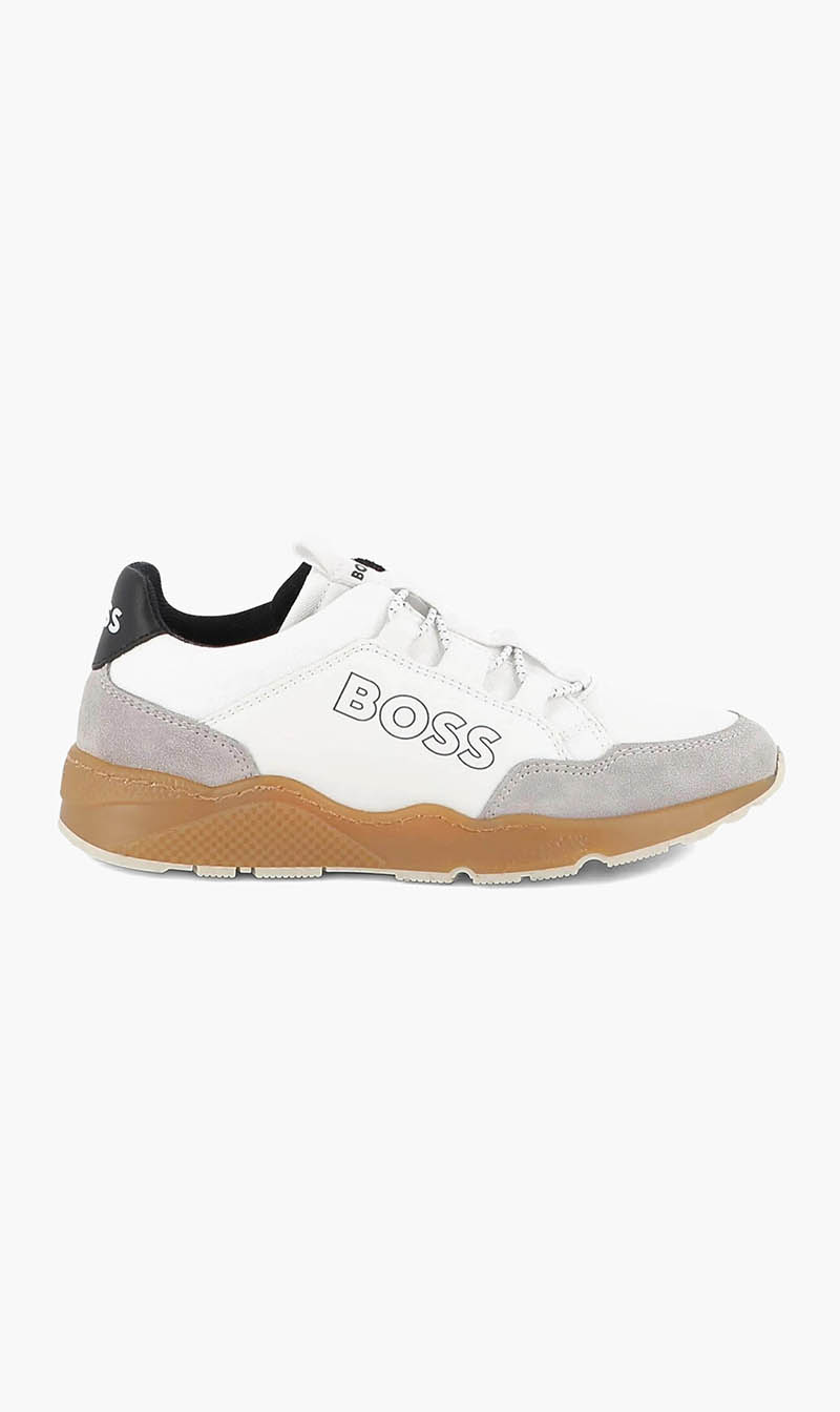 

Boss White Trainers for Boys | The Deal Outlet