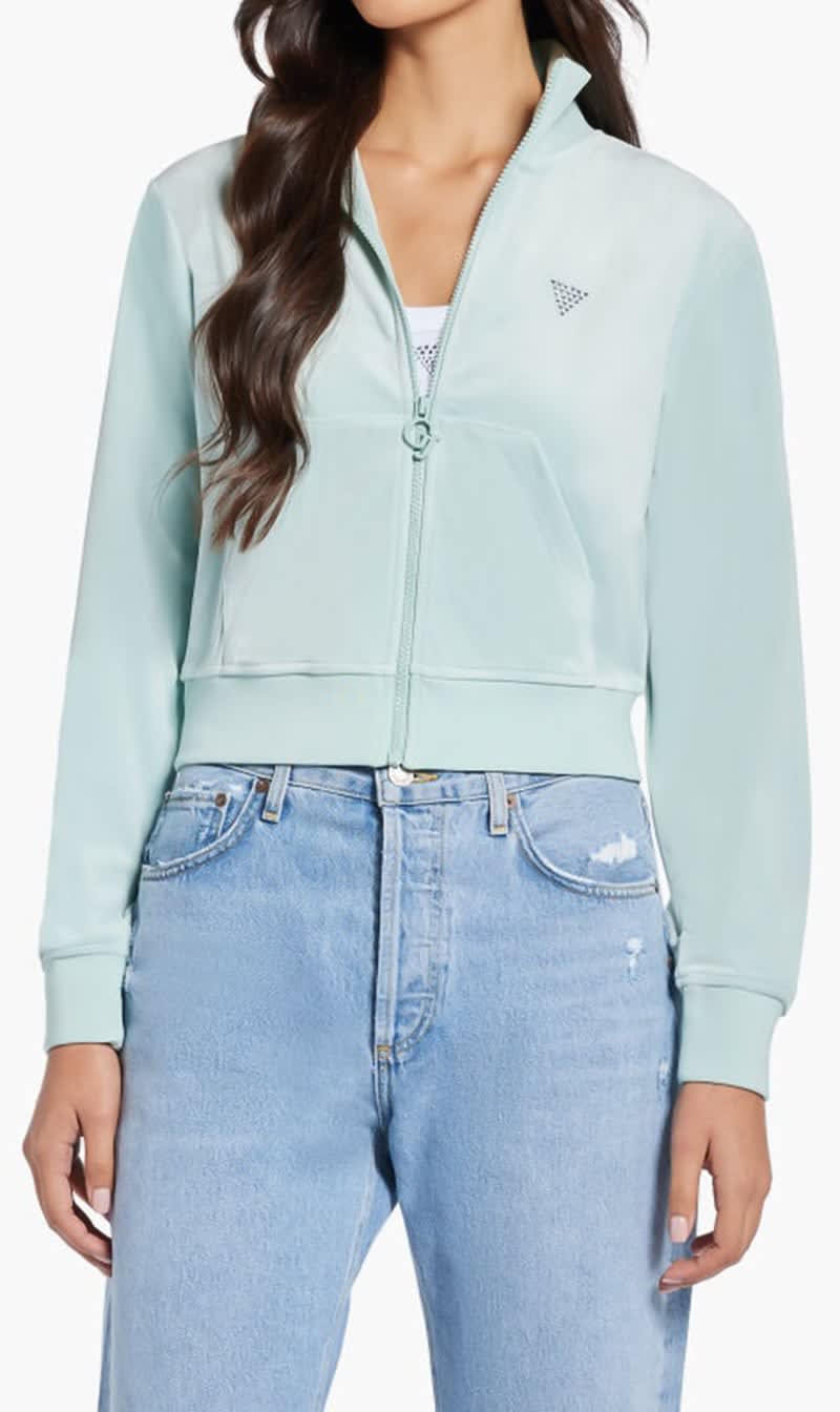 

Guess Green Couture Full Zip Sweatshirt for Women | The Deal Outlet