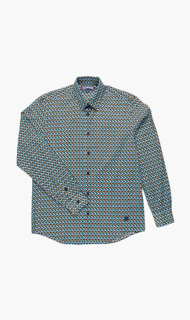 

Vilebrequin Blue Caracal Unisex Printed Shirt | The Deal Outlet