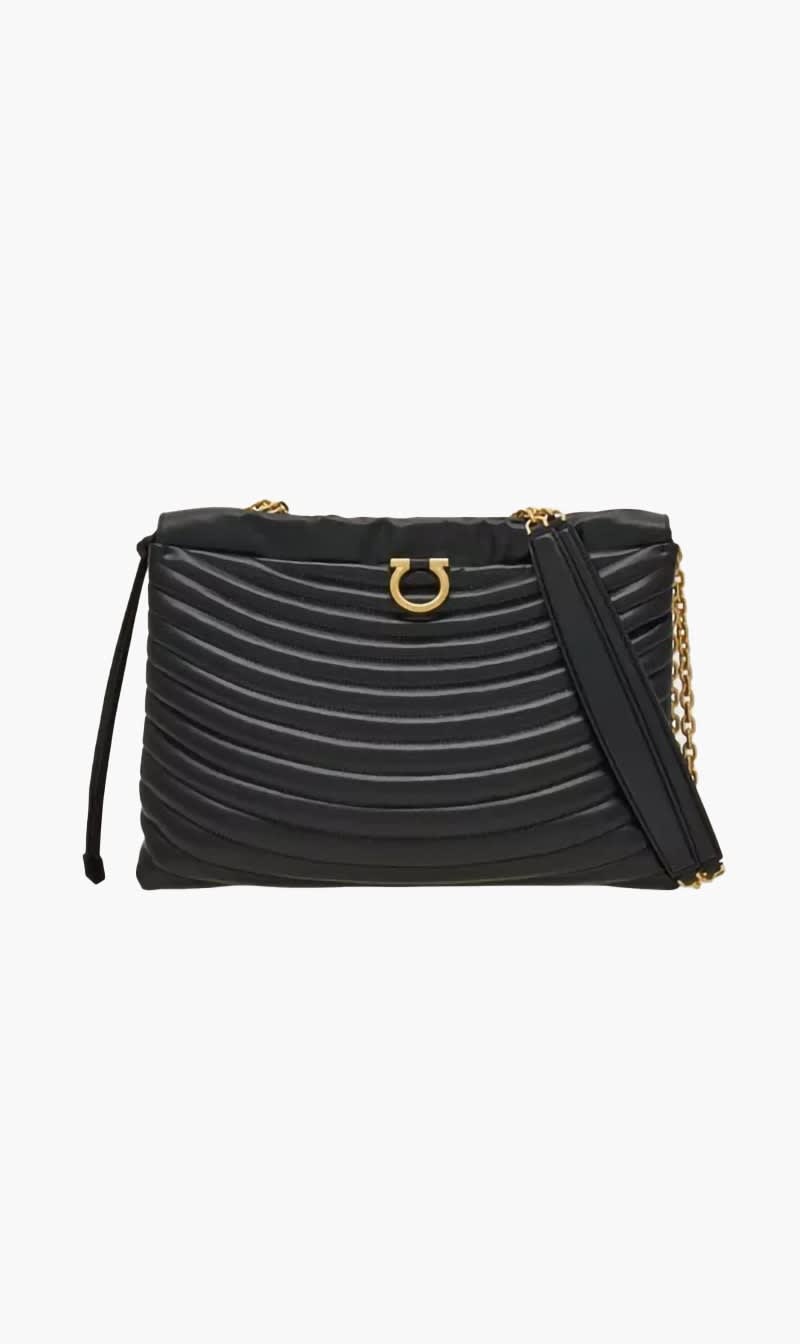 

Salvatore Ferragamo Black Quilted Shoulder Bag for Women | The Deal Outlet
