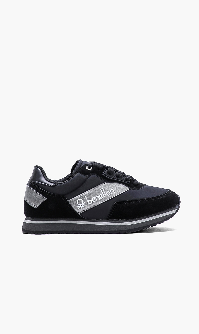 

United Colors Of Benetton Black Glove Metal Sneakers for Women | The Deal Outlet