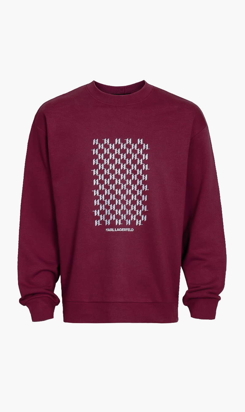 

Karl Lagerfeld Red Reflective Logo Sweatshirt for Men | The Deal Outlet