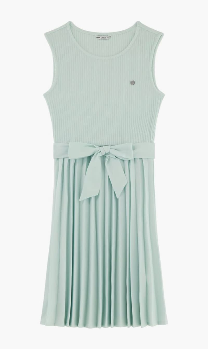 

Guess Blue Sl Mixed Fabric Dress_mini Me for Girls | The Deal Outlet