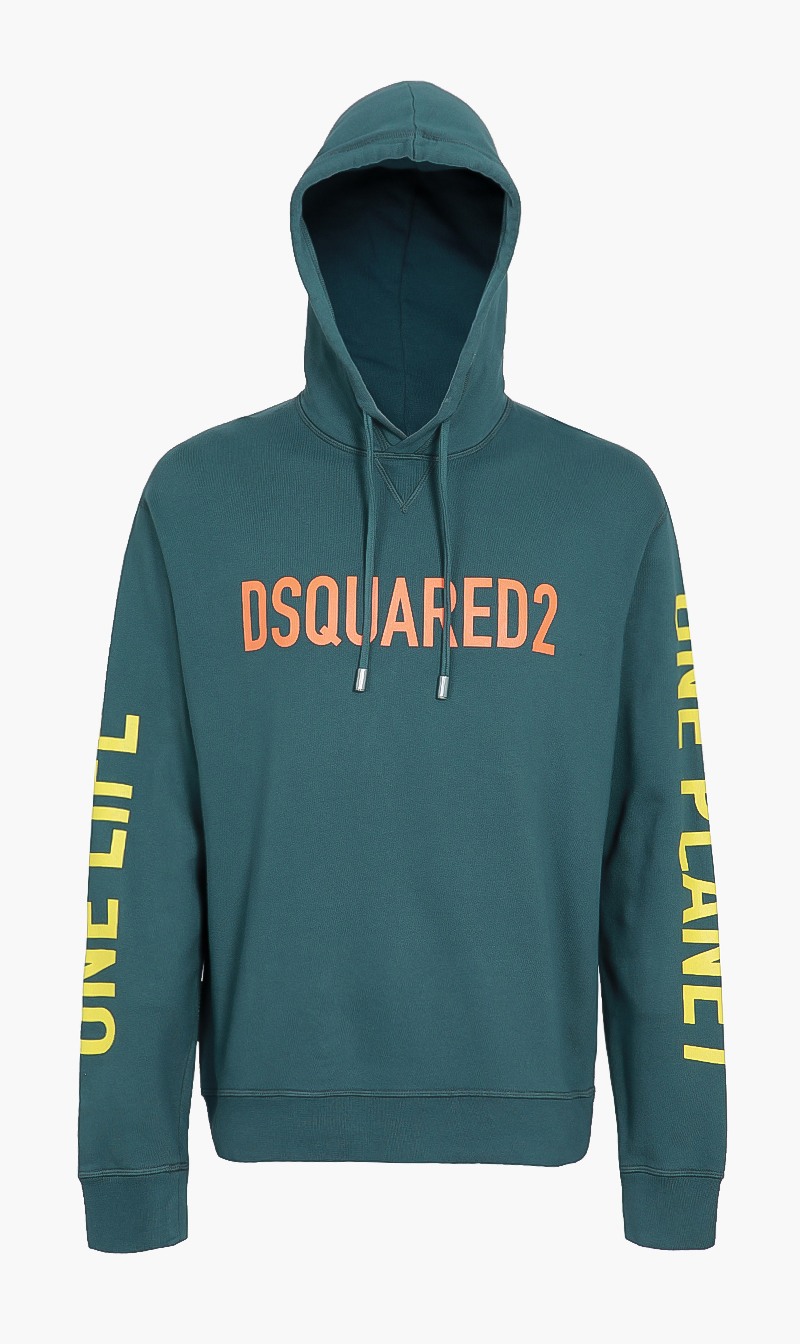 

Logo Print Hoodie, Blue