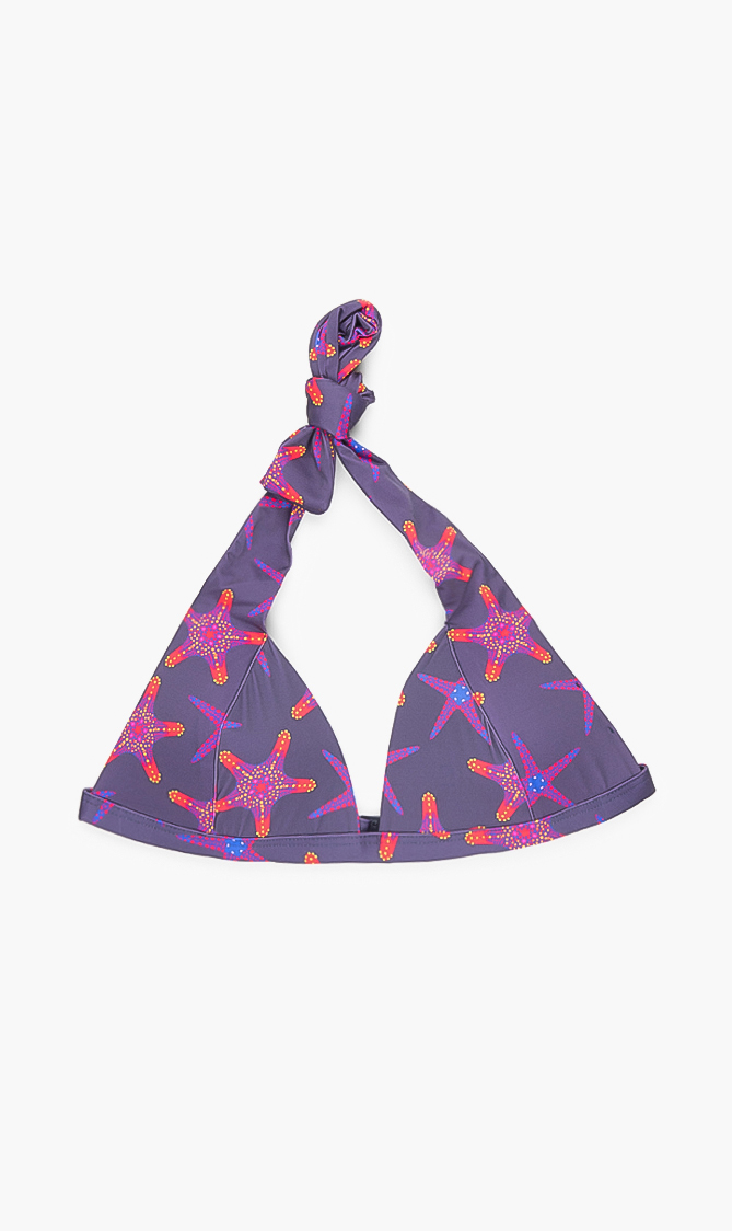 

Starfish Dance Halter Bikini Top, Blue