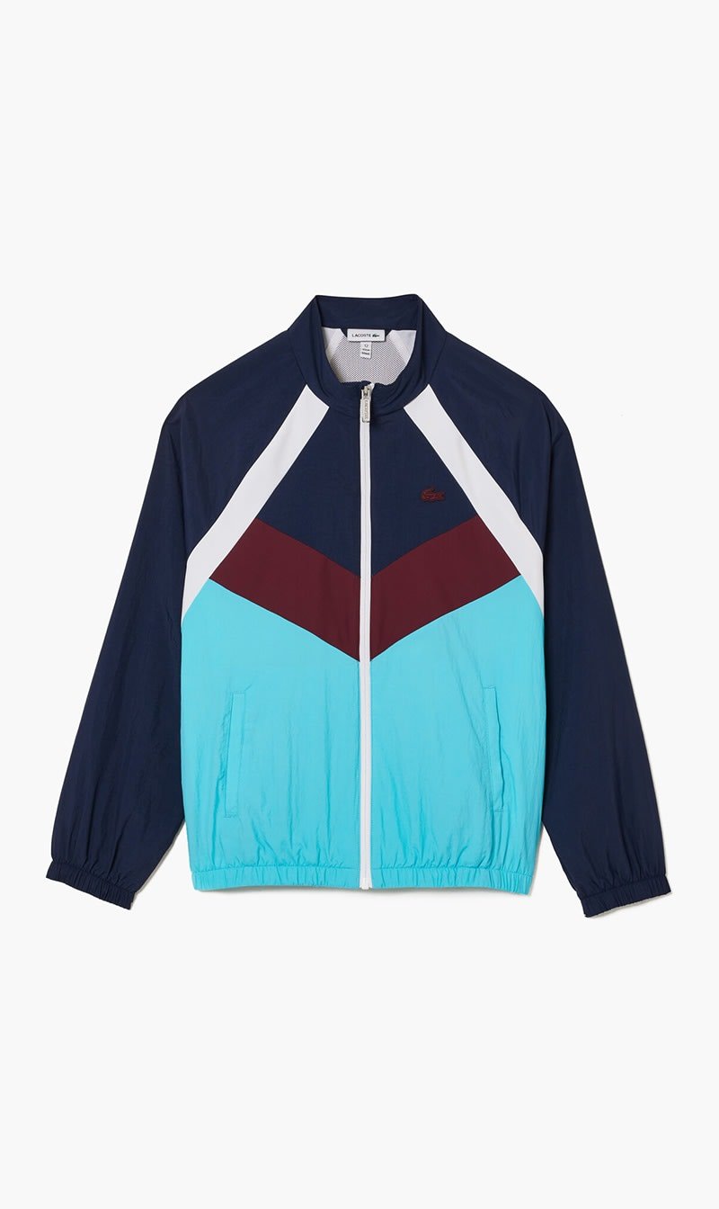 

Lacoste Multi-color Recycled Fiber Colourblock Zipped Jacket for Boys | The Deal Outlet