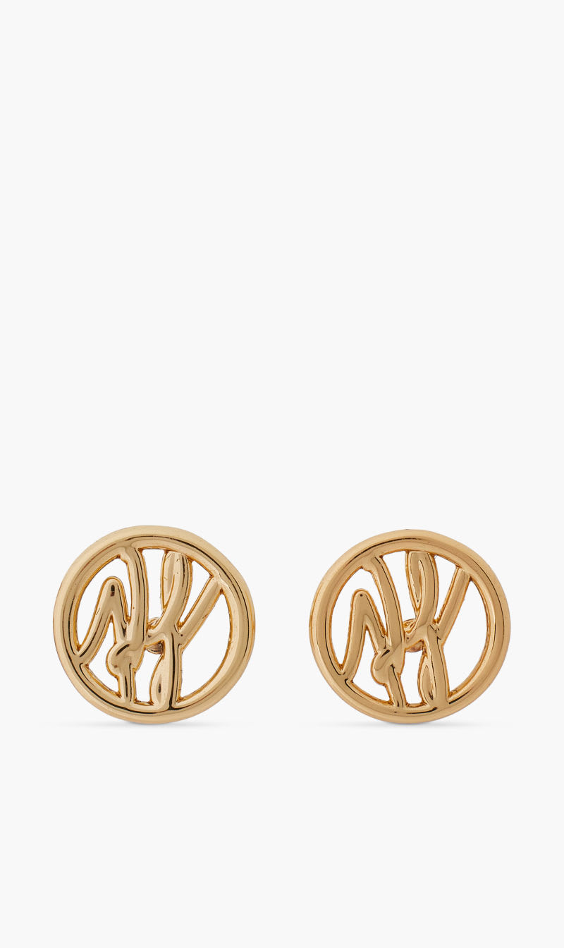 

Karl Lagerfeld Gold Kautograph Charm Studs for Women | The Deal Outlet