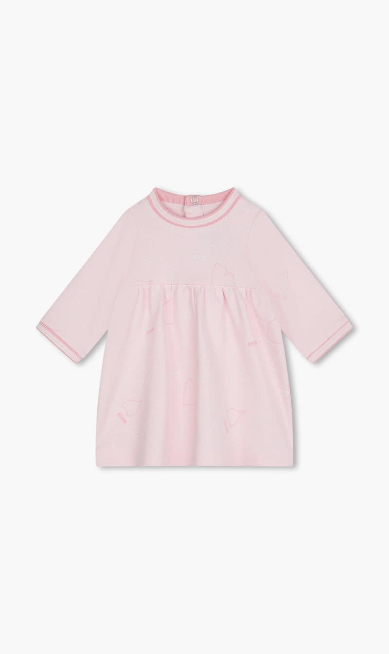 

Hugo Boss Pink Knit Dress for Girls | The Deal Outlet
