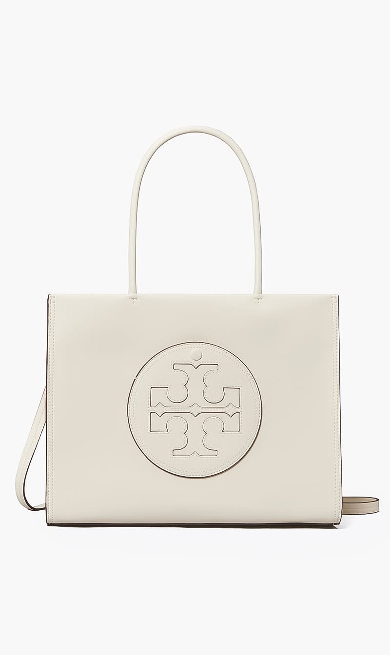 

Tory Burch White Ella Bio Small Tote for Women | The Deal Outlet